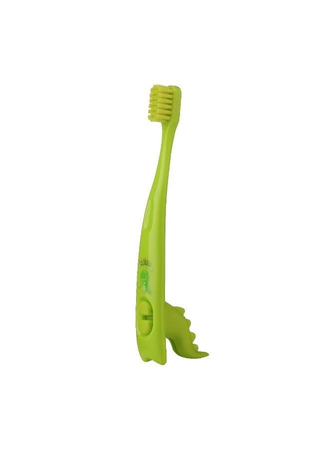 PESITRO UltraClean Clever UltraSoft Kids Toothbrush – 7,680 Ultra-Soft Bristles with Integrated Stand, Dinosaur Design for Ages 3–5 - Image 3